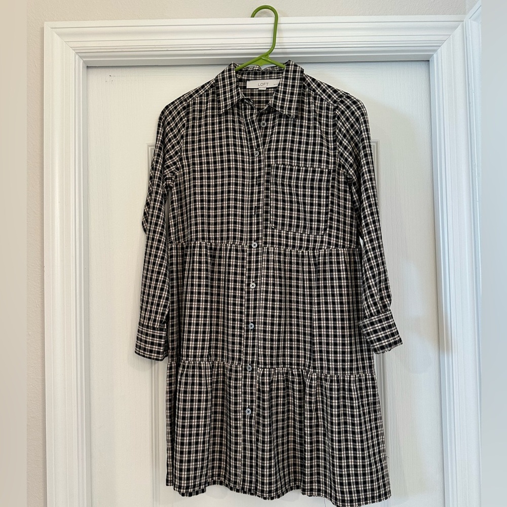 Loft checkered dress